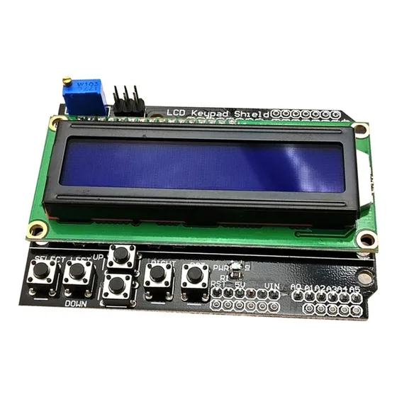 Lcd Teclado Keypad Shield Pantalla Display 16x2 Azul Hd44780