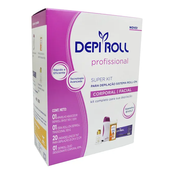 Super Kit Aparelho Depiroll Roll-on Bivolt