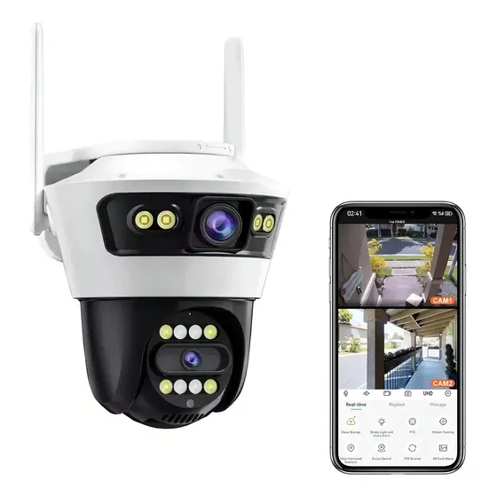 Cámara Doble Exterior WiFi Jortan Yoosee IP66 Motorizada 1080p Visión Nocturna