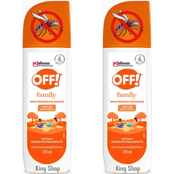Repelente Off Spray Family Proteção Insetos Kit Com 2 170ml