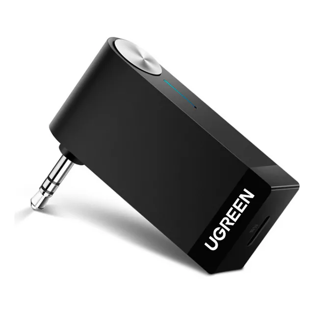 Receptor Bluetooth 5.0 Ugreen 30348 Para Coche, Con Micrófono Integrado Sonido Estéreo, Manos Libres, Para Radios Y Dispositivos Auxiliares