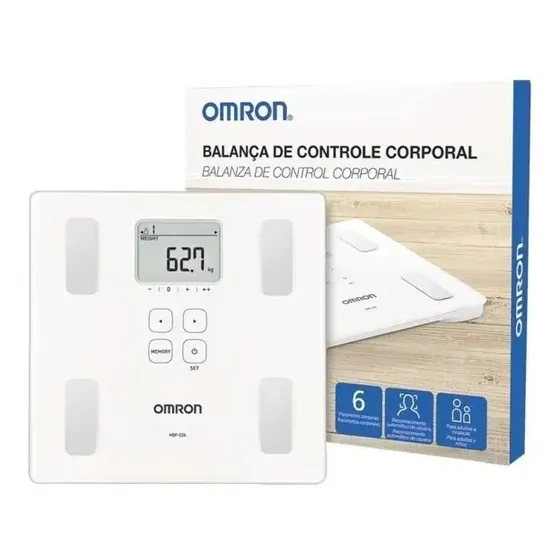 Báscula digital Omron Balanzas de Baño HBF-226 blanca, hasta 150 kg | Cuotas sin interés