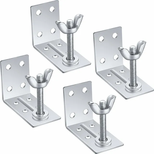4 Pieza Romana Sombra Pared L Soporte Wingnut Montaje Techo
