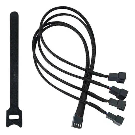 Cable Hub Pwm 4 Pines, Splitter Cooler Para 4 Ventiladores