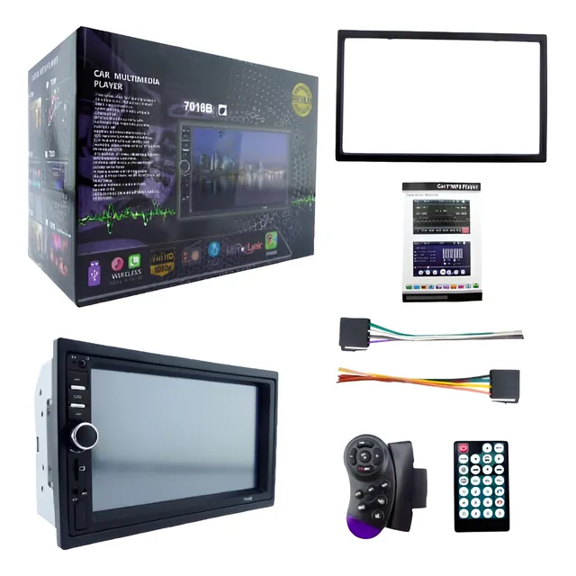 Radio Auto Bluethoo Con Control Doble  Din