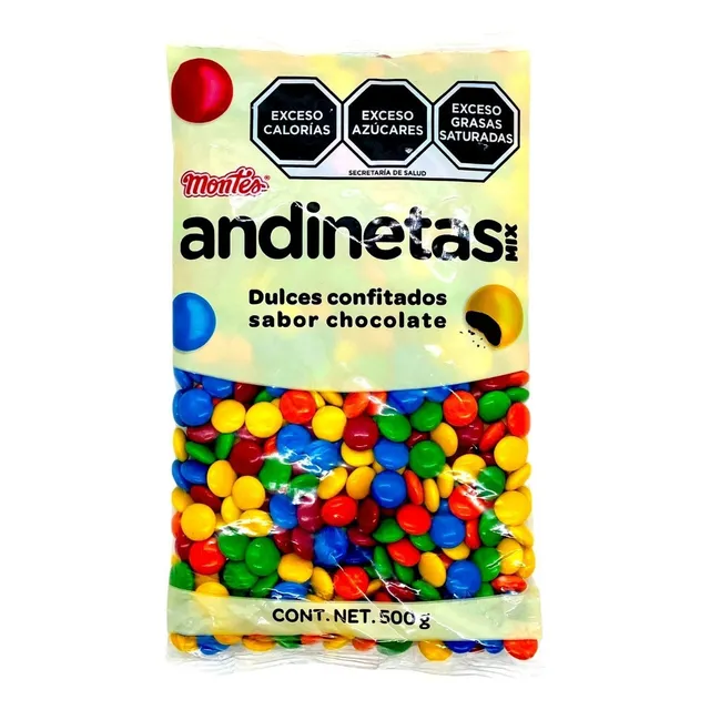 Montes Andinetas Lunetas Confitadas Chocolate Snack 500gr