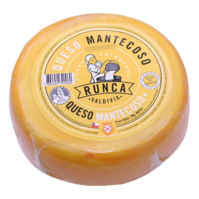 Queso Mantecoso Redondo Runca Valdivia Envasado