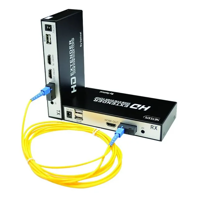 Extender Hdmi Fibra Optica Kvm Hasta 20k Netcom 1080 Usb