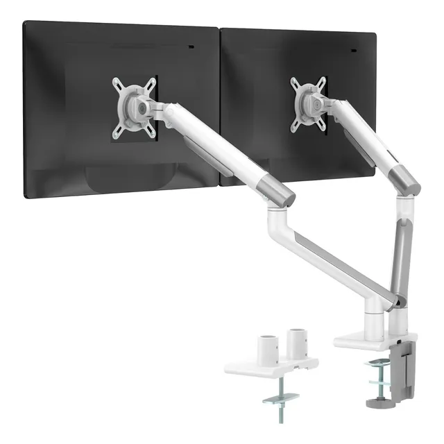 Soporte Para Doble Monitor Brazo Resorte Mecanico Ajustable