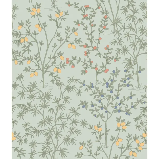 Papel Tapiz Vintage Diseño Huevo Pato Limon Color Azul