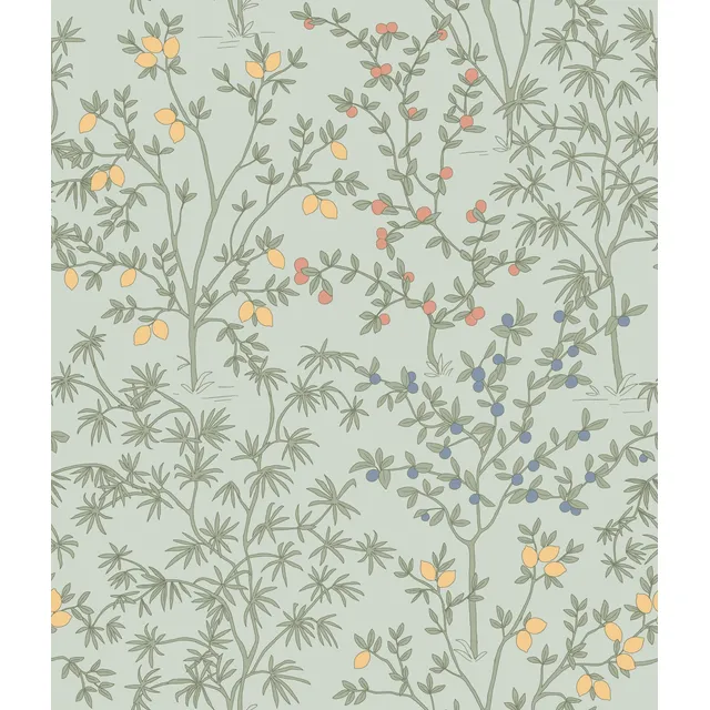 Papel Tapiz Vintage Diseño Huevo Pato Limon Color Azul