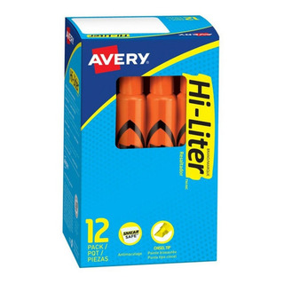 12 Marcatextos Plumon Resaltdor Avery Neon Fluorescentes Color Naranja Fluorescente 12 Marcatextos Plumon Resaltdor Avery Neon Fluorescentes Color Naranja Fluorescente