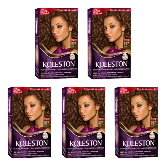 Coloraçao Koleston 537 Marrom Seduçao-kit C/5un