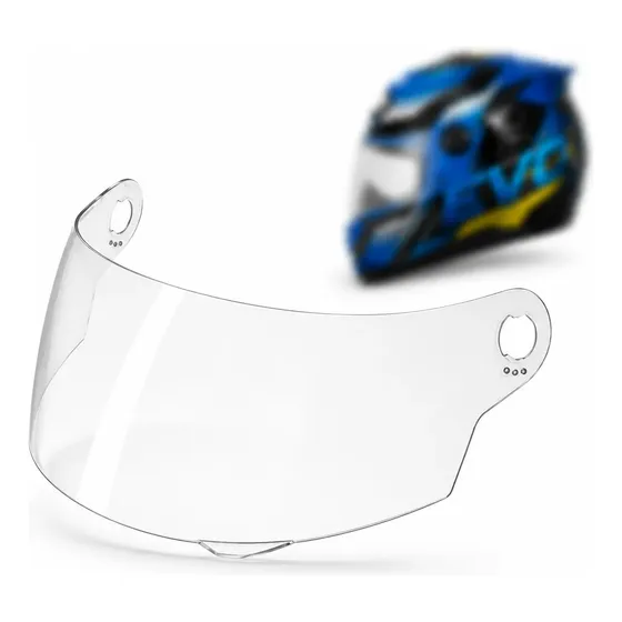 Viseira Capacete Evolution 788 G2/g8 Pro Tork Cristal Stealt