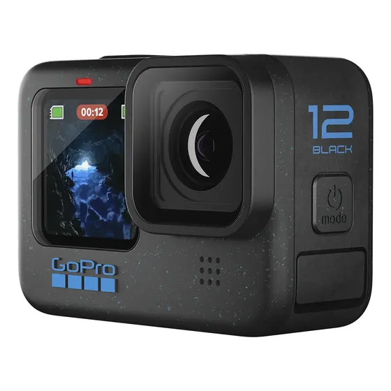 Cámara de acción GoPro Hero12 black 4k y 5.3k en hdr negro