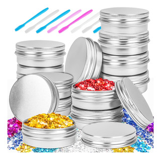 Motbach 16 Pack 2oz Tin Jares, 60 Ml De Lata De Metal, De De Motbach 16 Pack 2oz Tin Jares, 60 Ml De Lata De Metal, De De