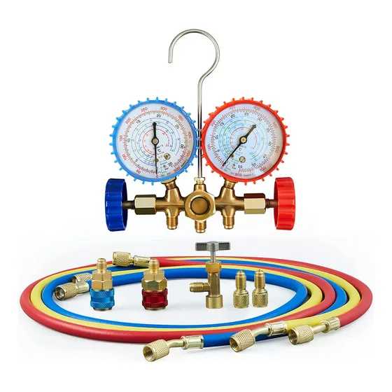 Juego Manometros Refrigeracion Manifold R134 R22 R404 R410