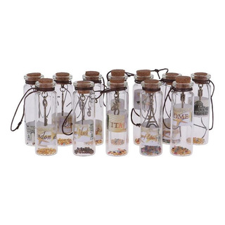 Aplicável A 12pcs Mini Pequeña Botella De Cristal Que Desea Aplicável A 12pcs Mini Pequeña Botella De Cristal Que Desea