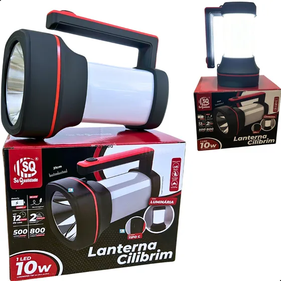 Lanterna Recarregável Cilibrim Super Led 10w Super Potente  