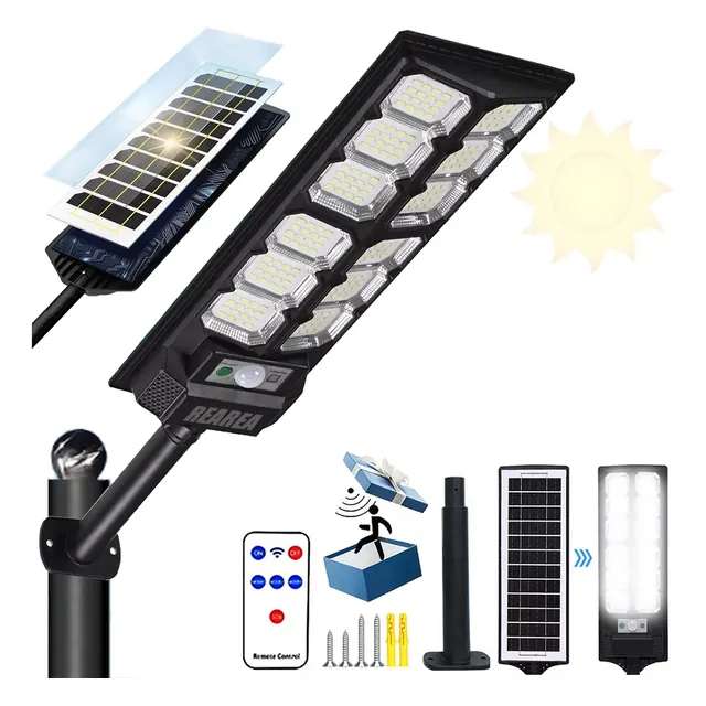 Lámparas Luz Solar Exterior Jardín Luminaria Led Solar 2200w