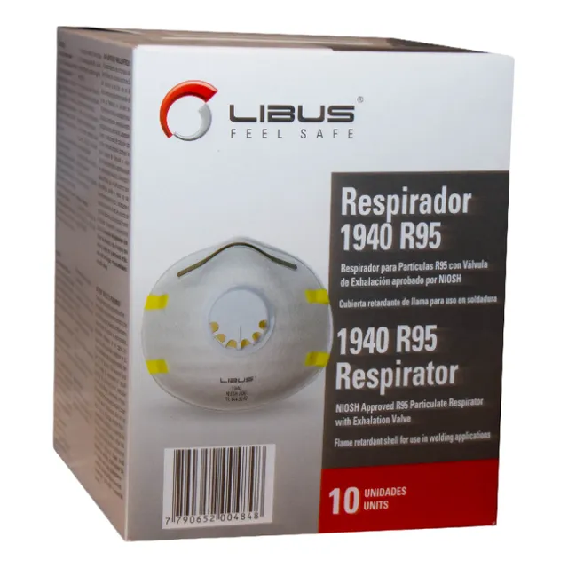 Mascarilla R95 Para Soldadura Con Válvula 1940 Libus Por 10u