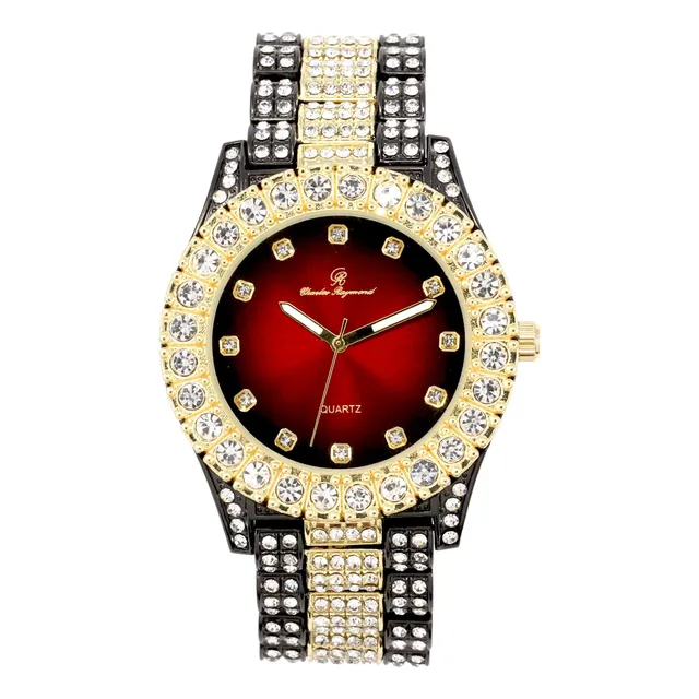 Charles Raymond Bling-ed Out Round Metal Mens Color Tg3sx