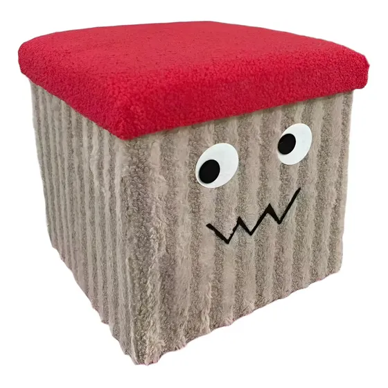 Silla Cubo Organizador Caja Plegable Para Juguetes De Niños Café