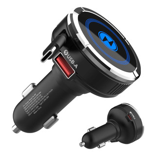 Cargador De Auto 76w Tipo-c 3 En 1 Con Cable Retráctil Cargador De Auto 76w Tipo-c 3 En 1 Con Cable Retráctil
