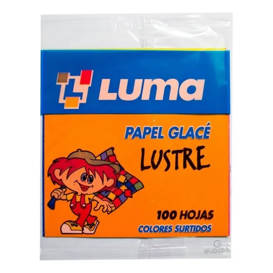 Papel Glace Luma Colores Surtidos X100 Hojas