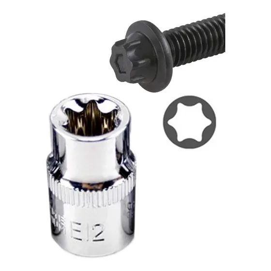 Dado Torx Hembra Tipo Estrella E12 Acople 1/2