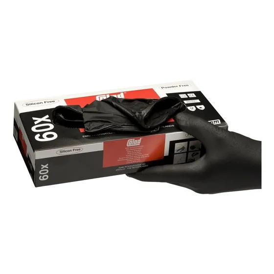 Guantes De Nitrilo Negro Talla L Caja 30 Pares Colad