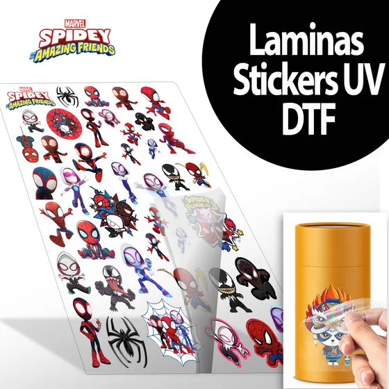 Stickers Uv Dtf Spidey Comics