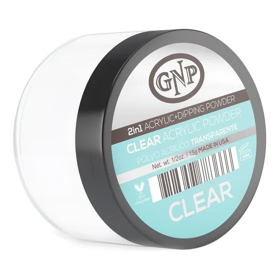 Polvo Acrilico Gnp 15gr, Polimero De Uñas Profesional Color Transparente