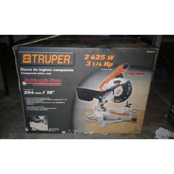 Sierra De Inglete Compuesta  Truper  254 Mm/10  2425 W,