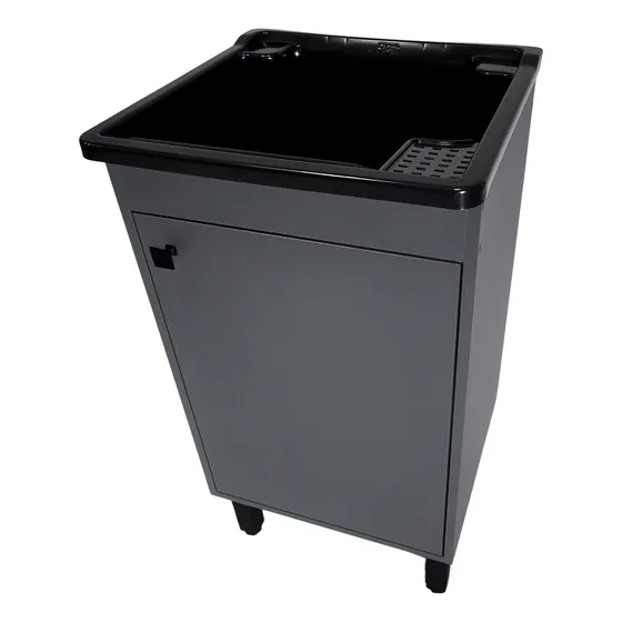 Tanque 22l Com Gabinete 46cm Mdf Chumbo Entregue Montado