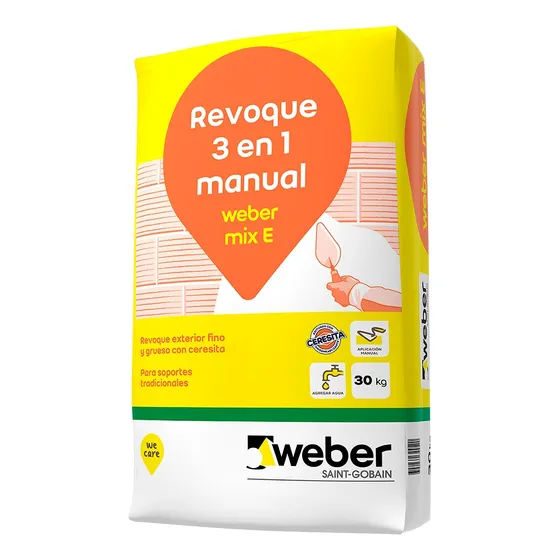 Weber Mix E Revoque Manual 3 En 1 X 30kg Solo X Mayor