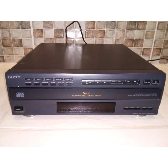 Cd Player Sony Cdp-c505m Bem Conservador Para Conserto. Preto