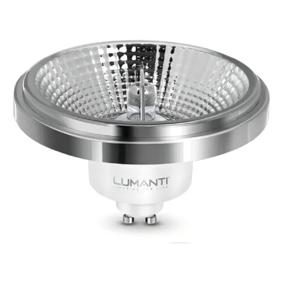 Lâmpada Led Ar111 Refletora 12w Gu10 Luz Amarela 3000k 24º Luz Branco Quente 3000k 127/220v
