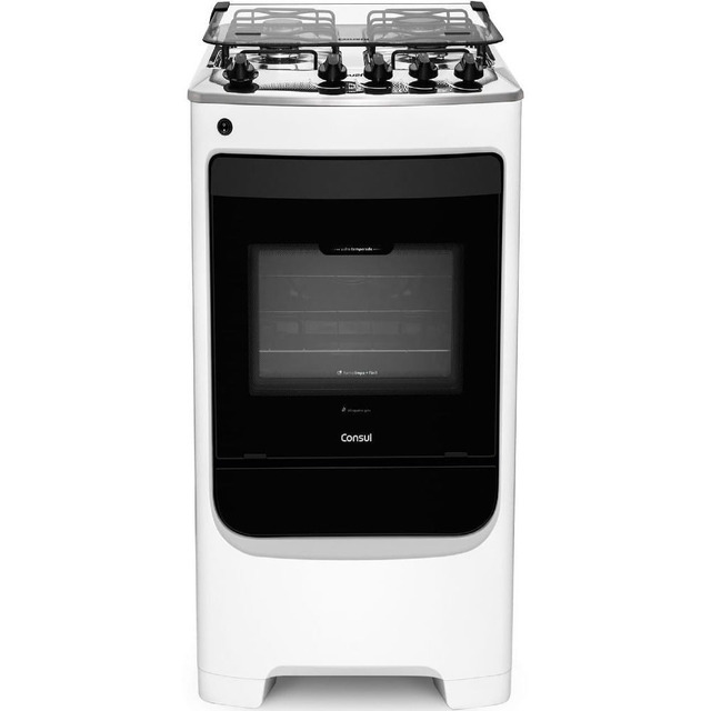 Fogão Consul 4 Bocas Branco Com Acend. Automático - Cfo4nab 110v/220v Fogão Consul 4 Bocas Branco Com Acend. Automático - Cfo4nab 110v/220v