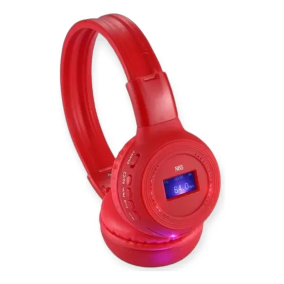 Audífonos Inalámbricos Bluetooth N-65 Bt Radio Sd Auxi
