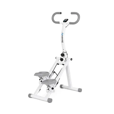 Simulador De Caminhada Stepper Sevenfit Dobrável 110kg Monitor Digital 5 Em 1 Fitness Casa Cor Branco