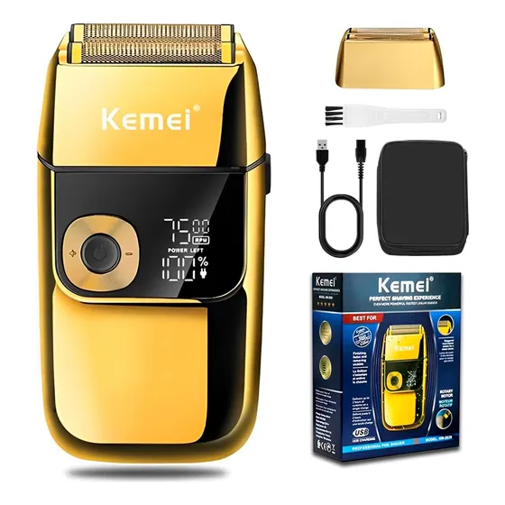 Maquina Rasuradora Kemei Km2028 Shaver Recargable Lcd