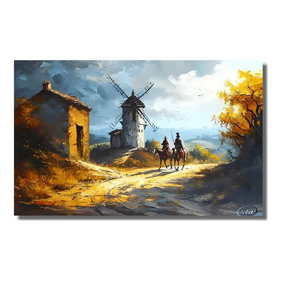 Dom Quixote Quadro Em Tela Grande Canvas 100% Algodão 80x40