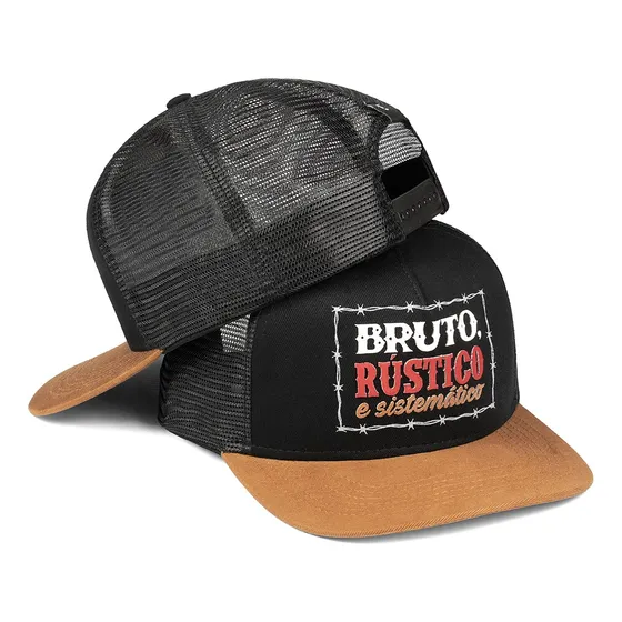 Boné Bruto Rustico Sistemático Respirável Ajuste Strapback