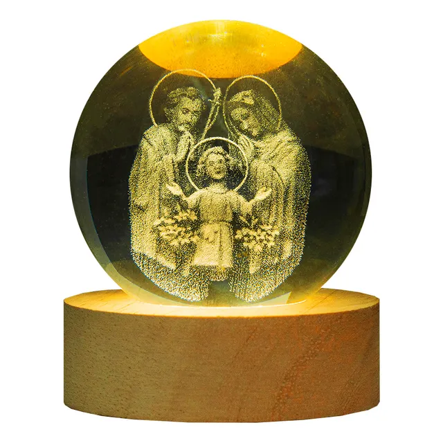 Lampara Bola De Cristal 3d Imágenes Religiosas