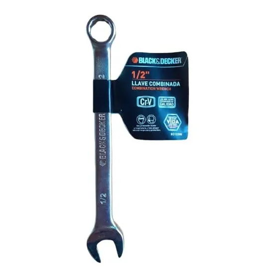 Llave Combinada De 7/16 Y 1/2 Marca Black And Decker