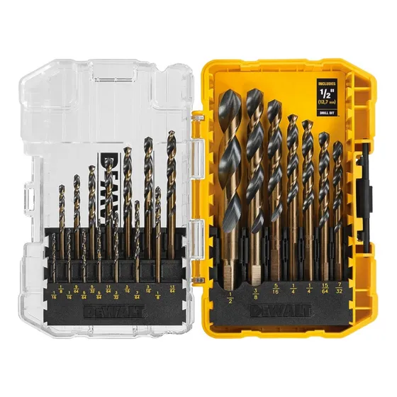 Mechas Dewalt Set 21 Pz Brocas Taladro Metal Madera Plástico