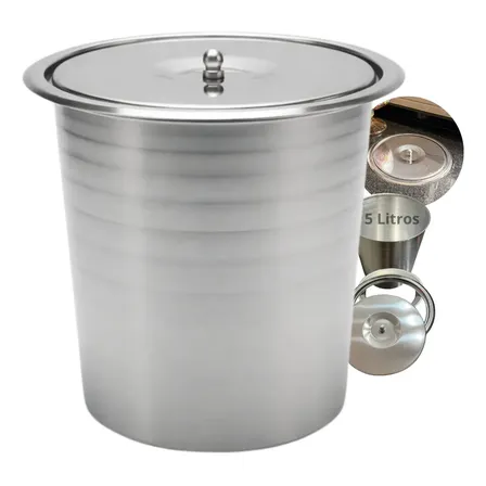 Lixeira Pia Cozinha Embutir Granito Em Inox Não Enferruja 5l