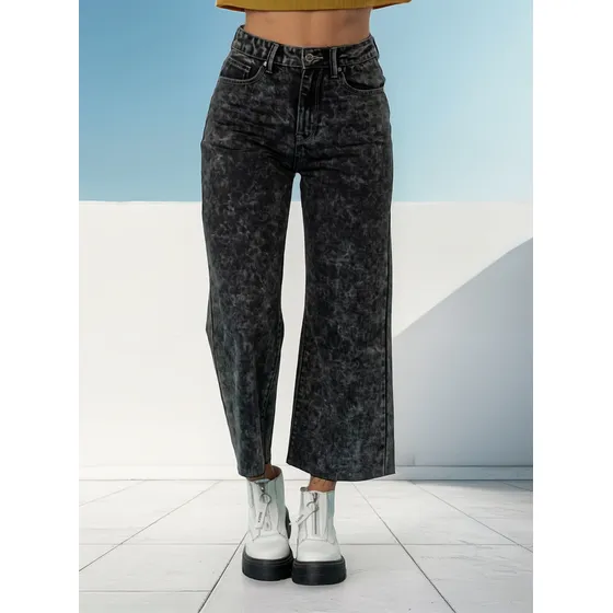 Jeans Cut Out, Wide Leg, Anchos, Celeste Claro
