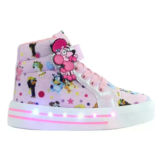 Tenis Niña Bluey Luces Led Coco Bingo Chilli Bandit Botas
